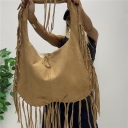 borsa con frange effetto camoscio wild